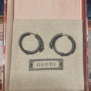 Gucci Garden Snake Hoop Earrings